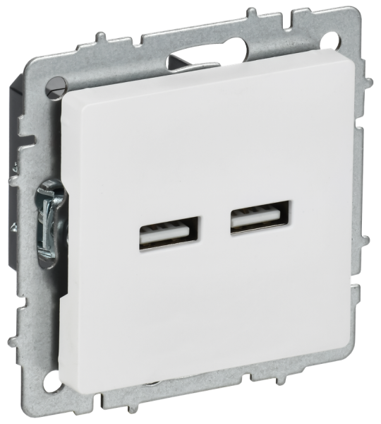 BRITE Роз. USB A+A 3,1А РЮ10-1-БрАБ а/б IEK