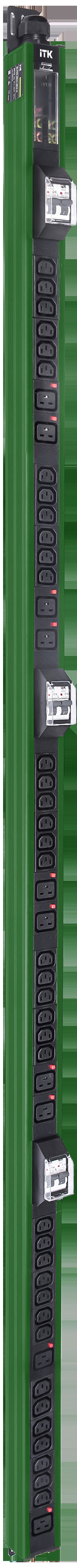 ITK BASE PDU PV1113 45U 3ф 32А 38C13 10C19 6м IEC60309 зел.