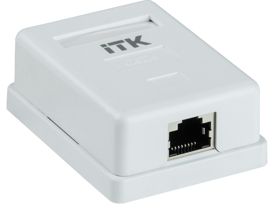 ITK Настенная инф. розетка RJ45 кат. 6 FTP 1-порт