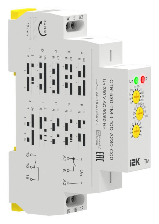 Реле времени многофункц. TM 1 конт. 230В AC IEK