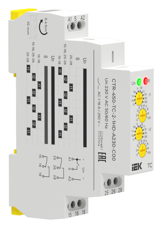 Реле циклическое TC реверс. 2 конт. 230В AC IEK