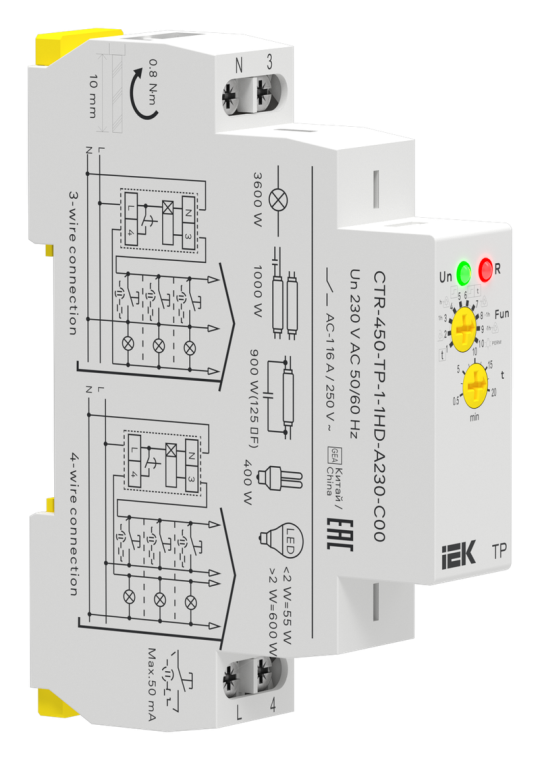 Реле импульсное TP с задержкой выкл. 1 конт. 230В AC IEK