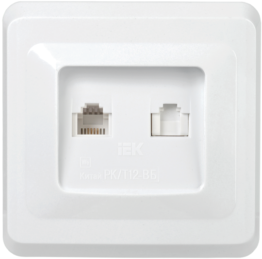 VEGA Роз. 2м RJ11/RJ45 РК/Т12-ВБ бел. GENERICA