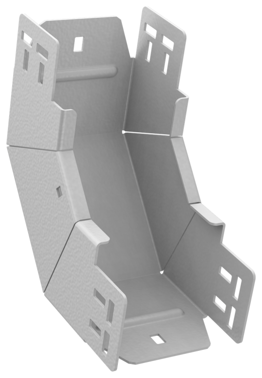 ESCA 7 Поворот верт. внутр. 90град 80х100-2,0 RAL 9016 IEK