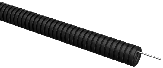 ELASTA Труба гофр. ПВХ d=20мм с зондом черная (100м) IEK