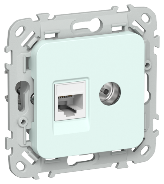 FLITE Роз. 2-я RJ45/TV кат.5Е UTP РКТВ5е-2-0-ФлХЛ х/л IEK