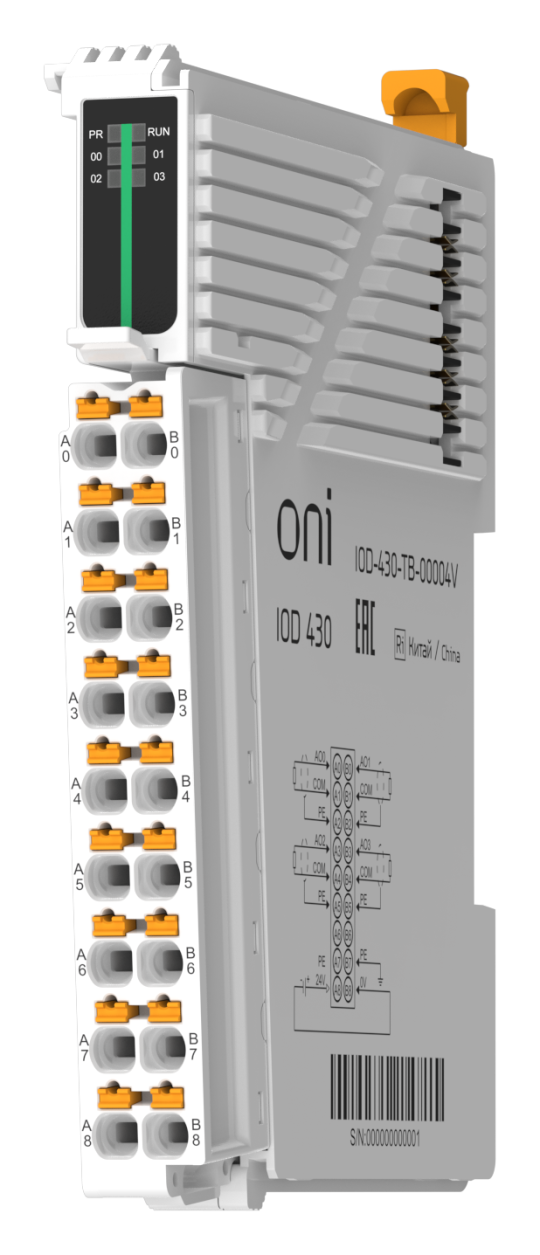IOD 430 Модуль аналогового вывода 4 сигнала напряжения ONI