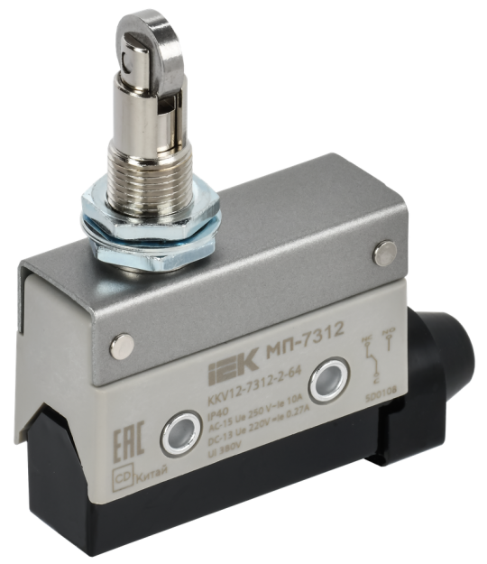 Микр. конц. МП-7312 верт. толк. с наж. рол. рез. IP40 IEK