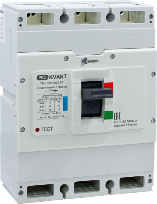 Выкл. авт. PRO.KVАNT TM-800S 3P 700А 50кА