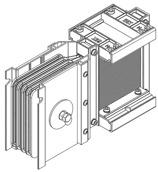 Секц. конц. 630А Al 3L+N+PER НК IP55 тр. IEK