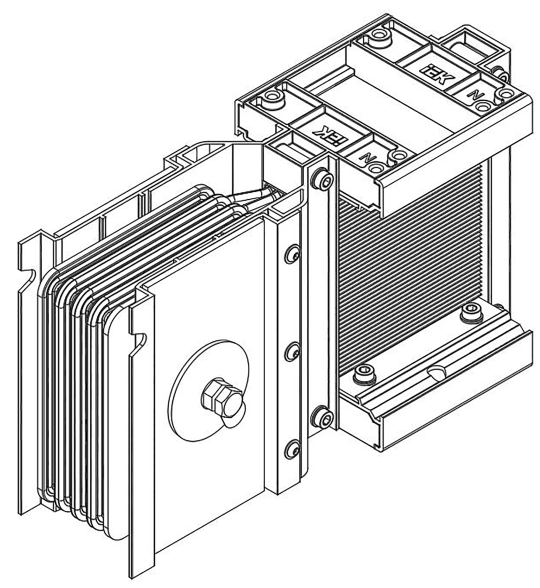 Секц. конц. 800А Al 3L+N+PER IP55 тран. IEK