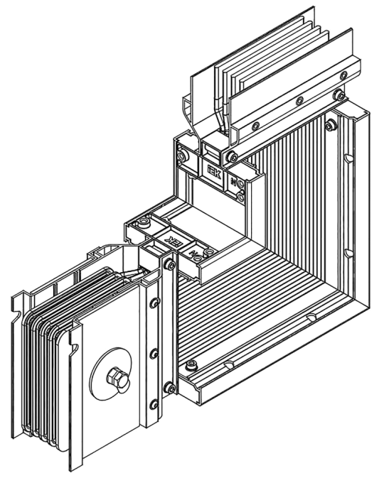 Секц. угл. вверх н/1 2500А Al 3L+N+1/2PE НК IP55 тр. IEK