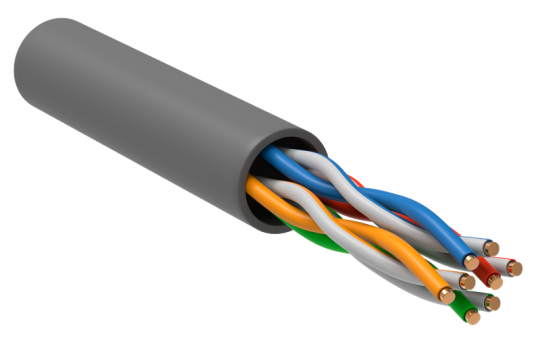 ITK Витая пара U/UTP 5E 4х2х0,52 PVC серый (305м) РФ/Т