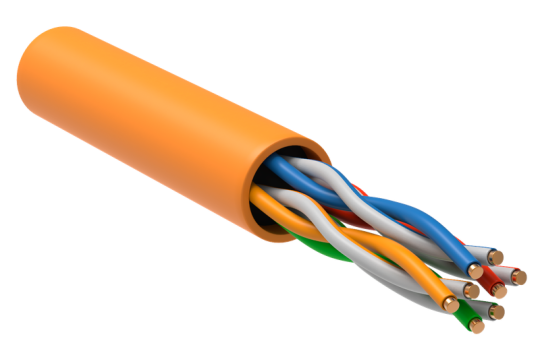 ITK Витая пара U/UTP 5E 4х2х24AWG LSZH оранжевый (305м) РФ/Т