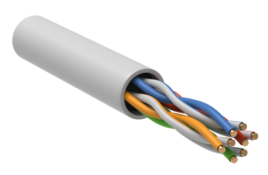 ITK Витая пара U/UTP кат.5E 4х2х24AWG LSLTx белый (305м)