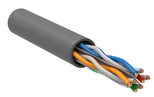 ITK Витая пара U/UTP 6 4х2х23AWG PVC серый (305м) РФ/Т