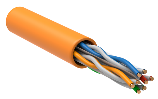 ITK Витая пара U/UTP кат.6 4х2х24AWG LSZH slim оранж. (305м)