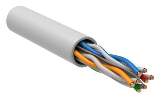 ITK Витая пара U/UTP 6 4х2х23AWG LSLTx белый (305м) РФ/Т