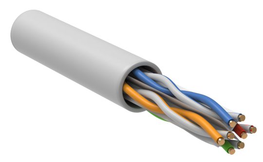 ITK Витая пара U/UTP кат.6 4х2х23AWG LSLTx белый (305м)