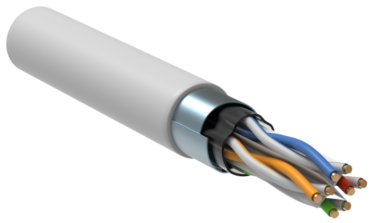 ITK Витая пара F/UTP кат.6 4х2х23AWG LSLTx белый (305м)