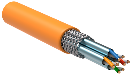 ITK Витая пара S/FTP кат.8.1 4х2х23AWG LSZH оранж. (305м)