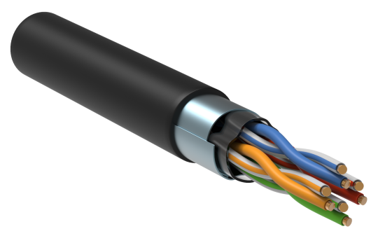 ITK Витая пара F/UTP 5E 4х2х24AWG LDPE черный (305м) РФ/С