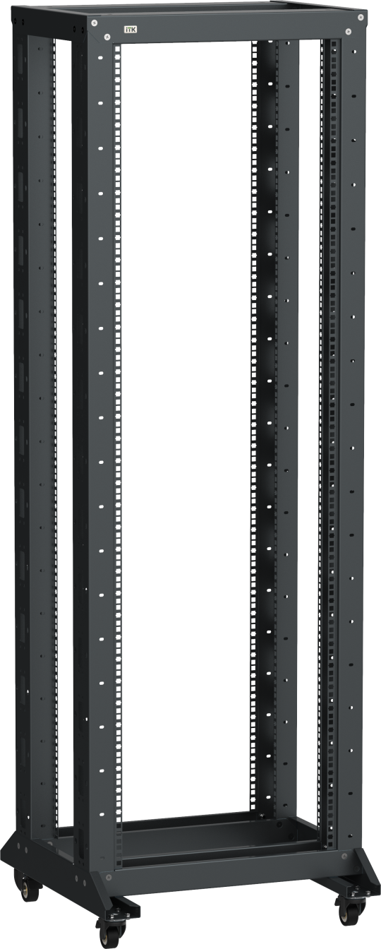 ITK LINEA F Стойка 2-рамная на рол. 42U 600х600мм черная