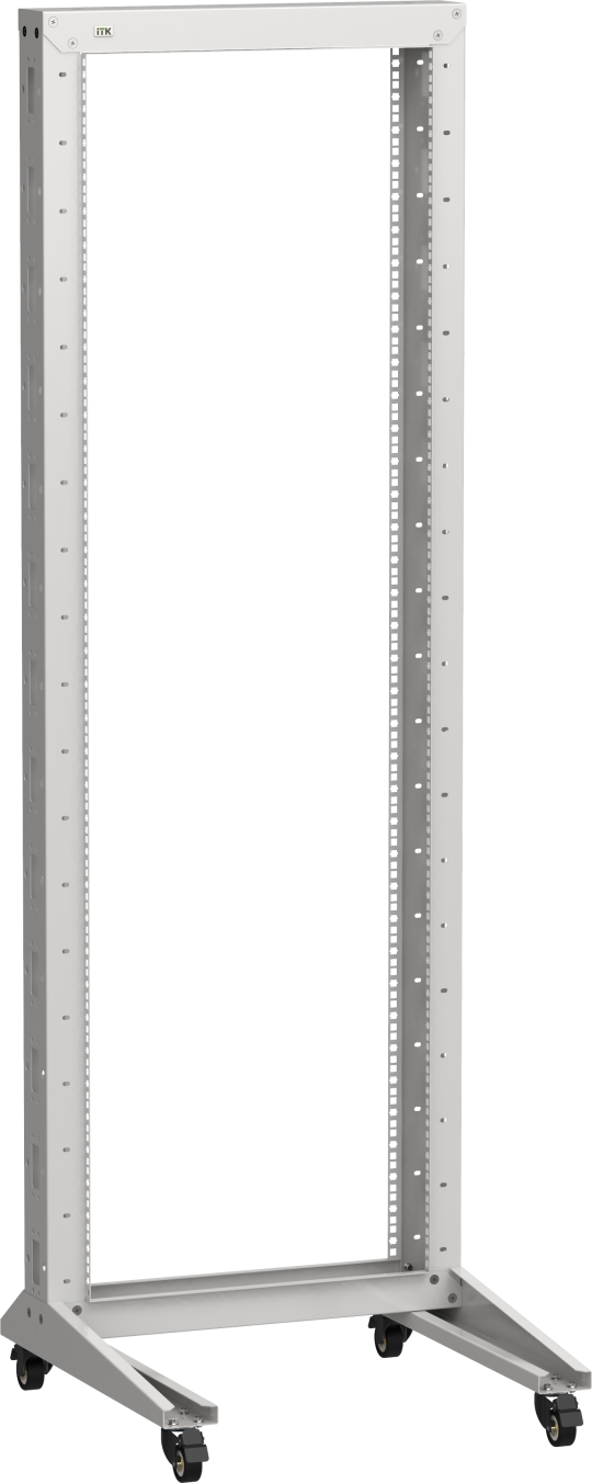ITK LINEA F Стойка 1-рамная на рол. 37U 600х600мм серая