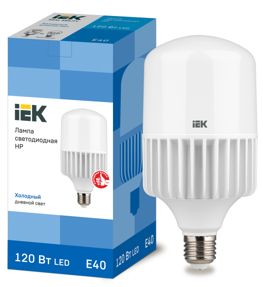 Лампа LED HP 120Вт 230В 6500К E40 IEK