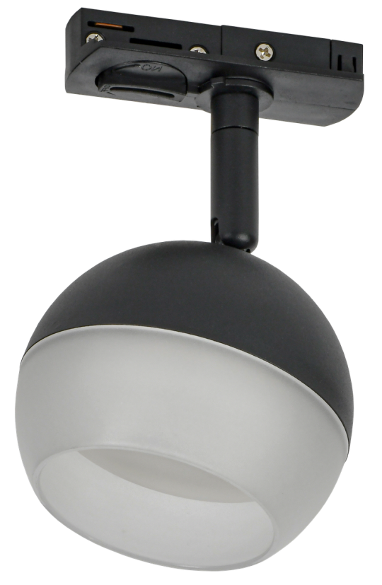 Светильник 4118 декор. трековый поворотный GX53 черный IEK