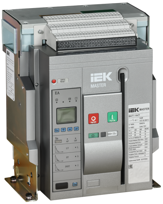 Возд. авт. вык. AC ВА77 F3P A 65кА 1600А EA акс. MASTER IEK
