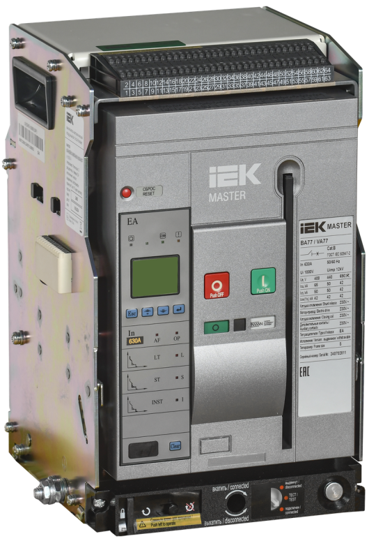 Возд. авт. вык. AC ВА77 W3P S 65кА 630А EA акс. MASTER IEK