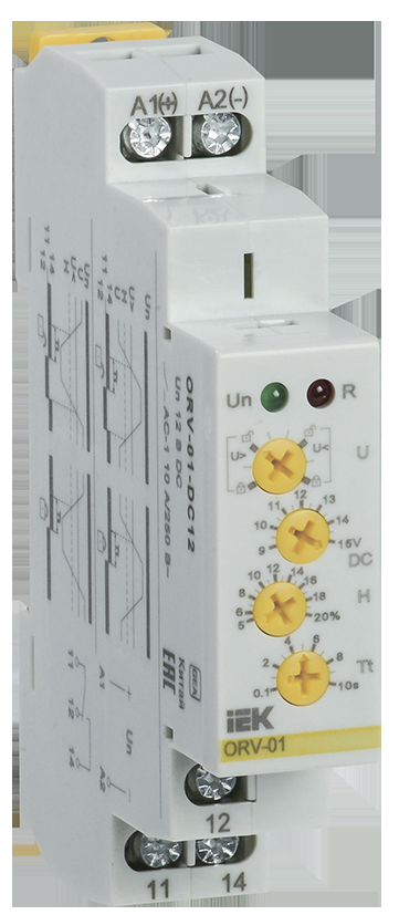 Реле напряжения ORV с блок. 1ф. 12В DC IEK