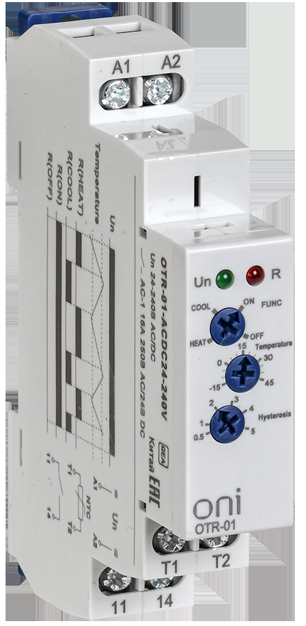 Реле температурное OTR-01 1 конт. 24-240В AC/DC ONI