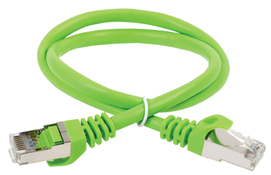 ITK Коммутационный шнур кат. 6А S/FTP LSZH 0,5м зеленый