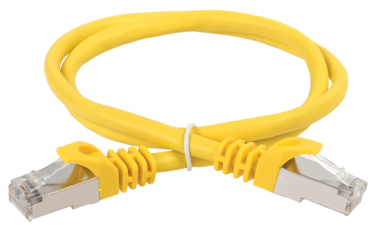 ITK Коммутационный шнур (патч-корд), кат.5Е FTP, 1м, желтый
