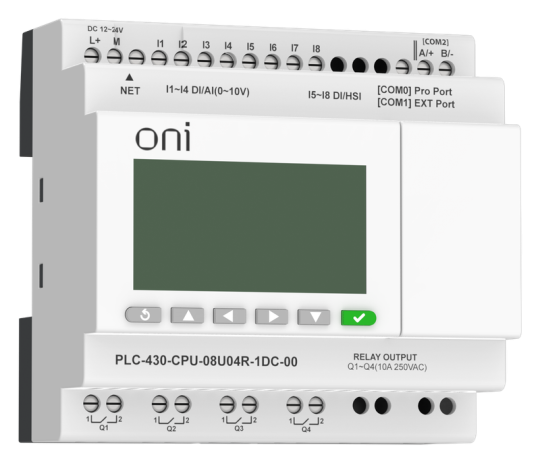 ПЛК 430 Модуль ЦПУ 4 DI 4 UI 4 RO 24В DC EP с экраном ONI