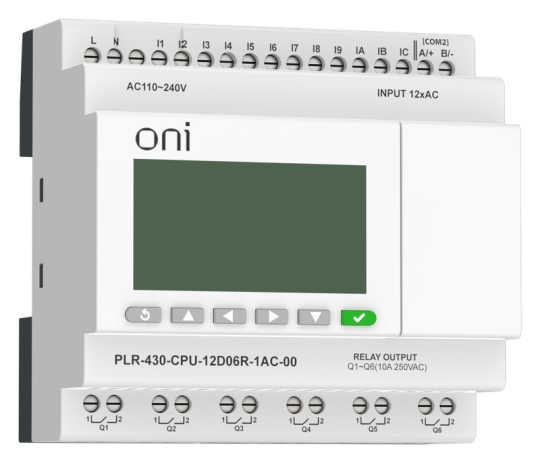 ПЛК 430 Модуль ЦПУ 12 DI 6 RO 220В AC с экраном ONI