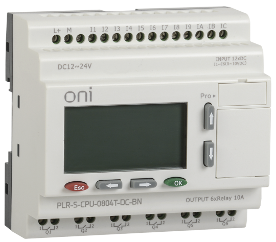 Логическое реле PLR-S. CPU0804(T) 24В DC с экраном ONI