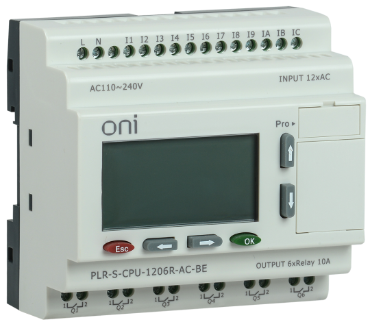 Логическое реле PLR-S. CPU1206(R) 220В AC с экраном ONI