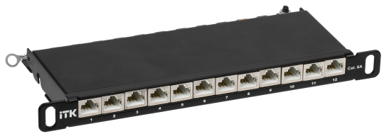 ITK 0,5U патч-панель кат.6A STP 12 портов 10
