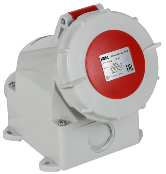Розетка стц. ССИ-1152 16А-6ч 380В 3P+PE+N IP67 IEK