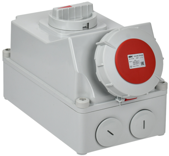 Розетка с мех. блок. ССИ-835 63А-6ч 380В 3P+PE+N IP67 IEK