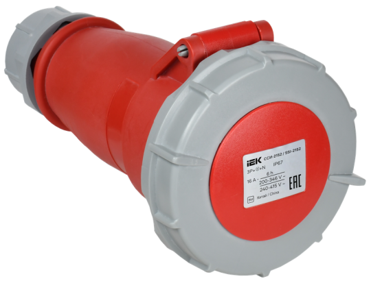 Розетка пер. ССИ-2152 16А-6ч 380В 3P+PE+N IP67 IEK
