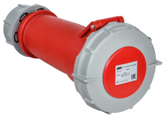 Розетка пер. ССИ-2242 32А-6ч 380В 3P+PE IP67 IEK