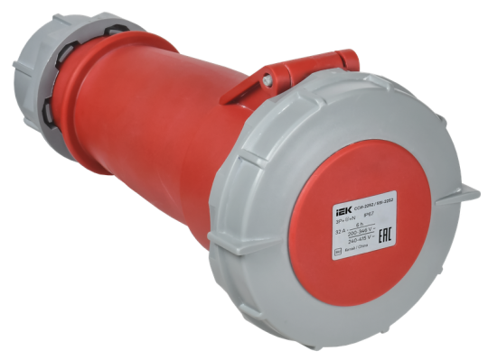 Розетка пер. ССИ-2252 32А-6ч 380В 3P+PE+N IP67 IEK