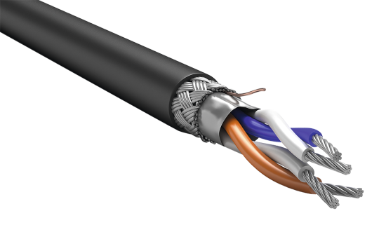 ITK Кабель RS-485 1х2х0,6 нг(А)-HF черный (200м)