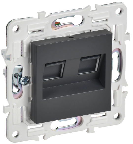 SKANDY Роз. комп. 2-ая RJ45 кат.5E SK-K03T титан IEK