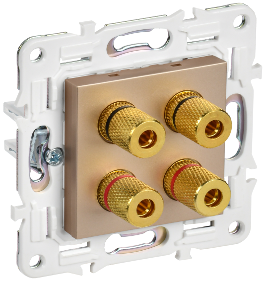 SKANDY Аудиорозетка 4-мест. SK-A01Sa песоч. IEK