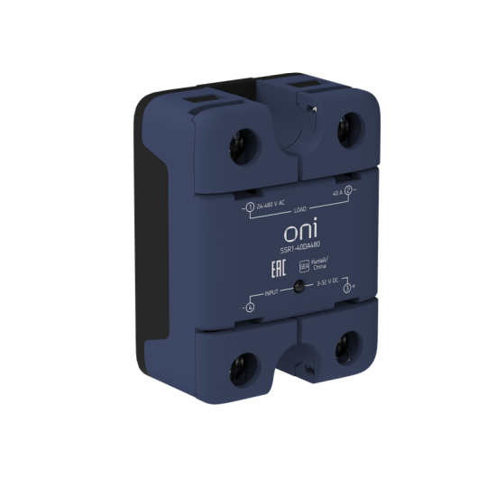 Реле твердотельное SSR1 40А 3-32В DC 24-480В AC ONI